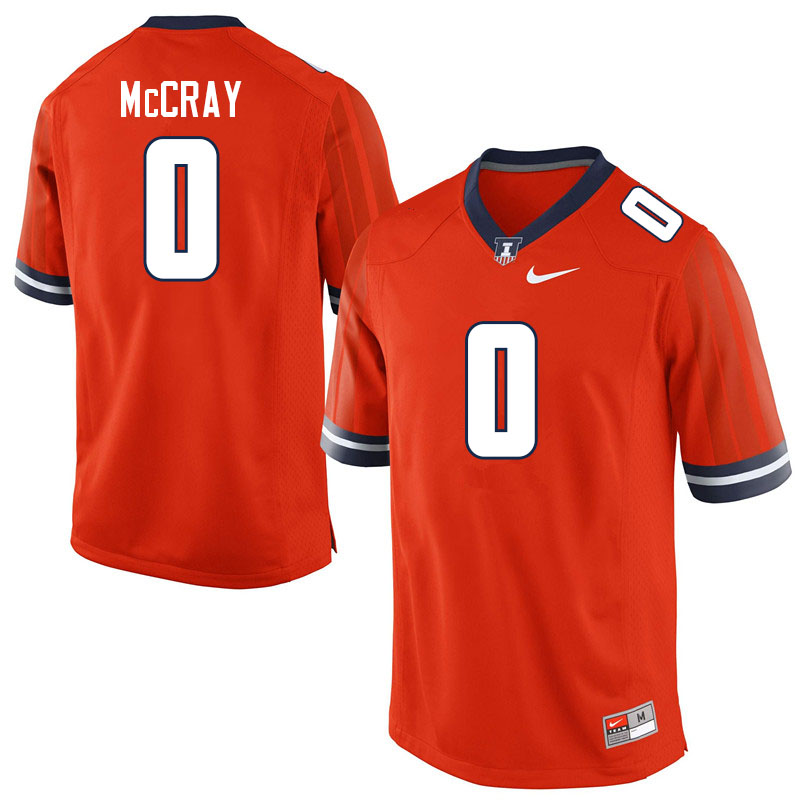 Men #0 Josh McCray Illinois Fighting Illini College Football Jerseys Sale-Orange